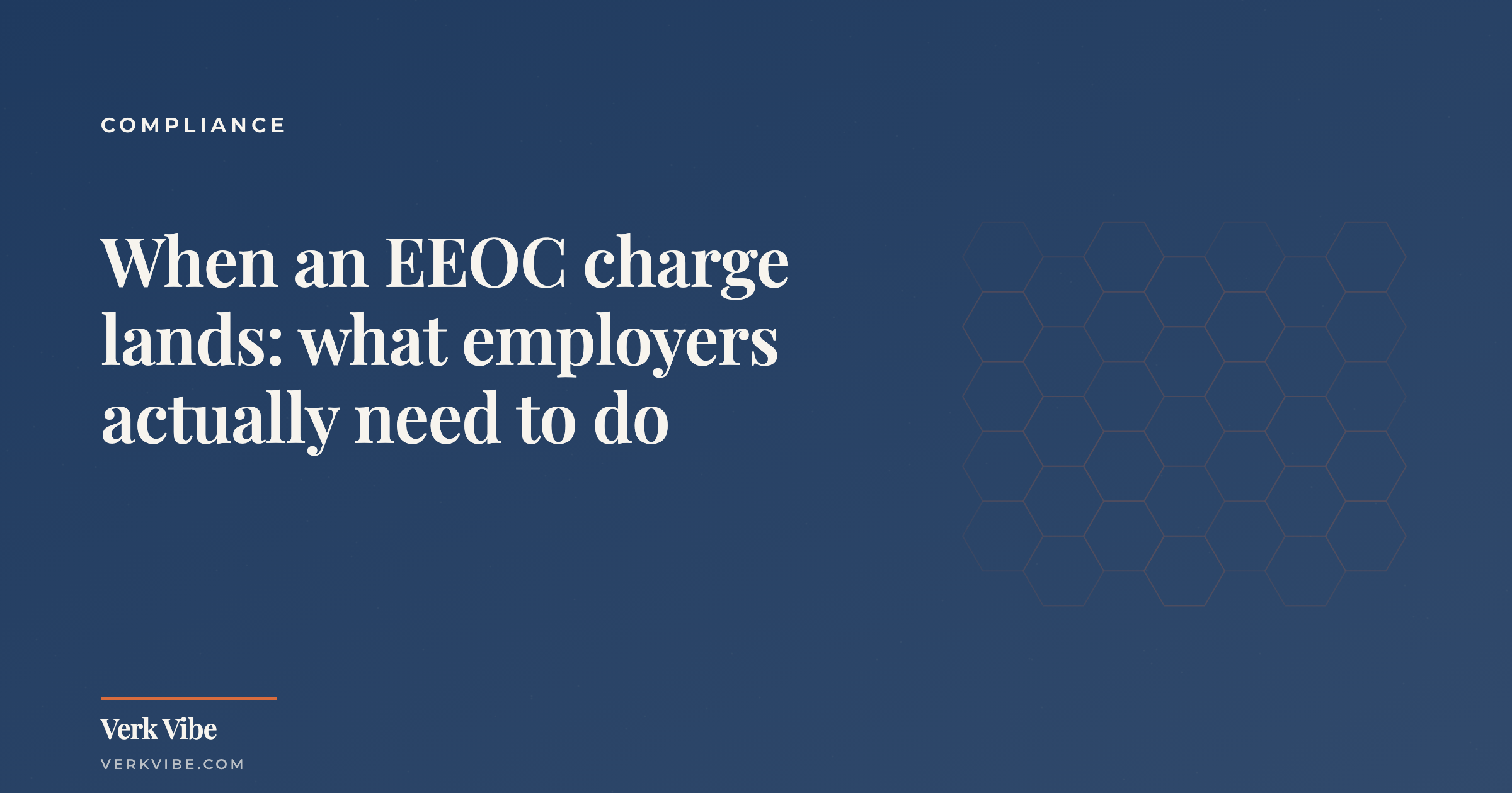 When an EEOC charge lands: what employers actually need to do