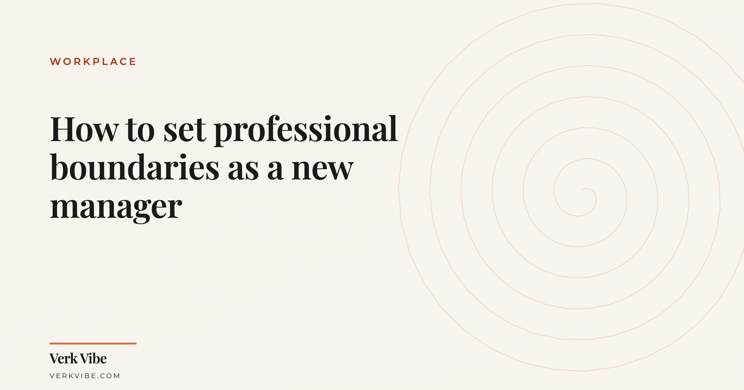 How to set professional boundaries as a new manager