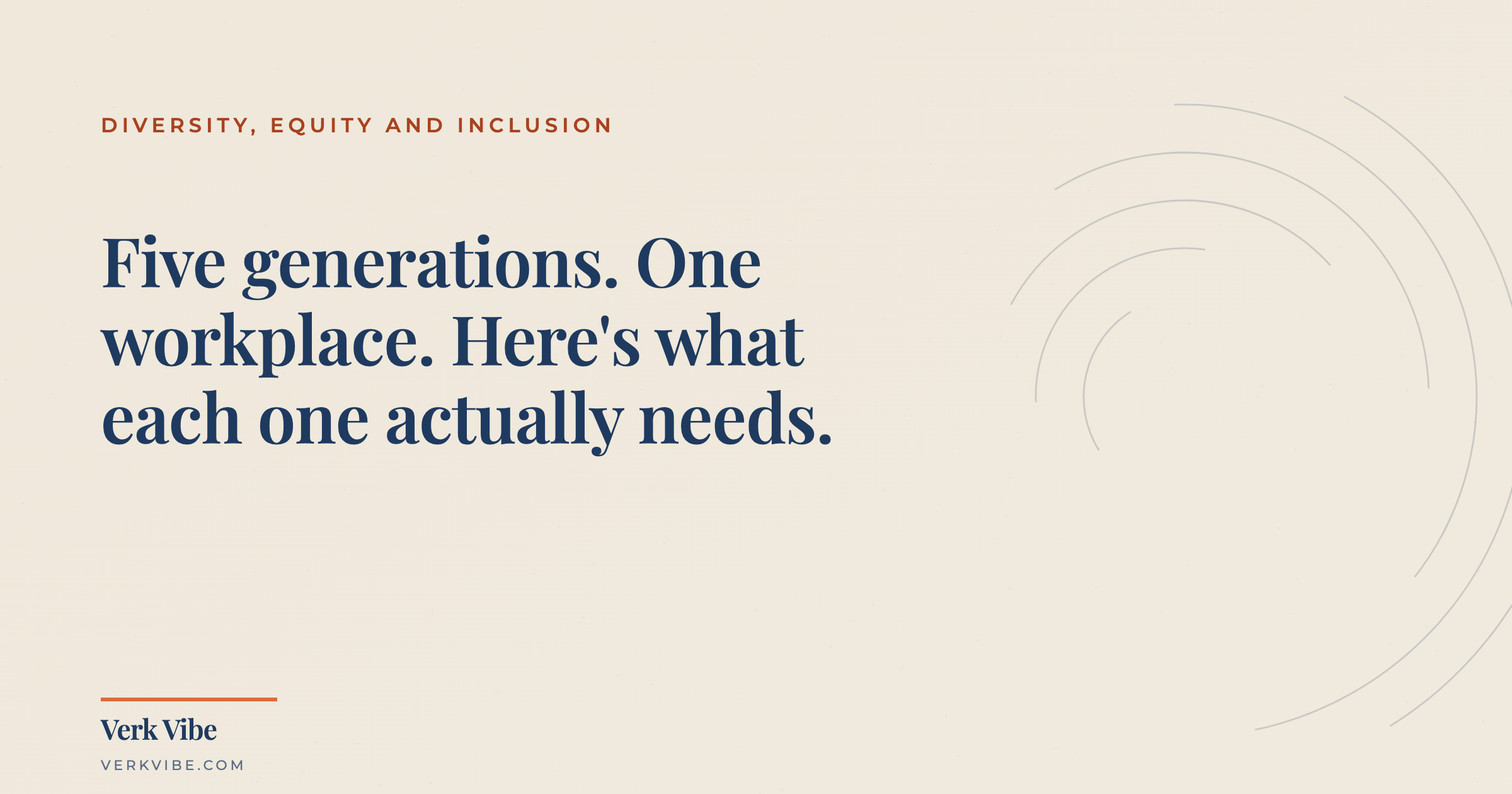 Five generations. One workplace. Here's what each one actually needs.