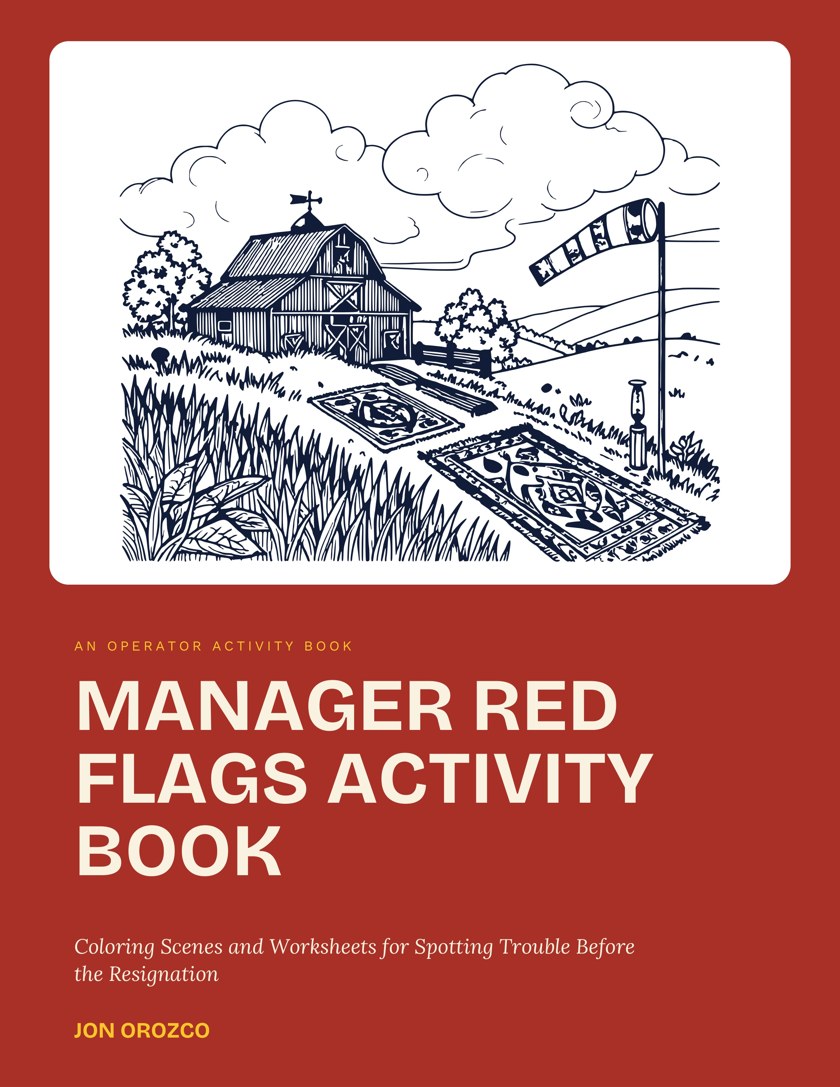 Manager Red Flags Activity Book, manuscript cover