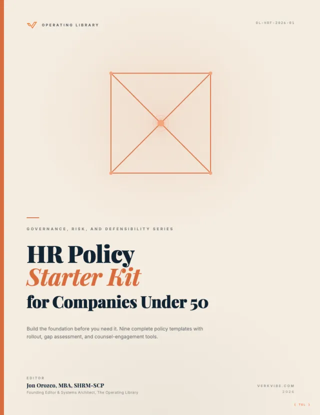 HR Policy Starter Kit for Companies Under 50 Employees cover