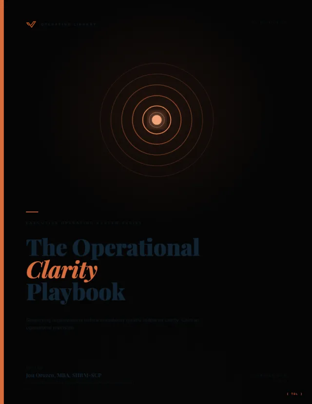 The Operational Clarity Playbook cover