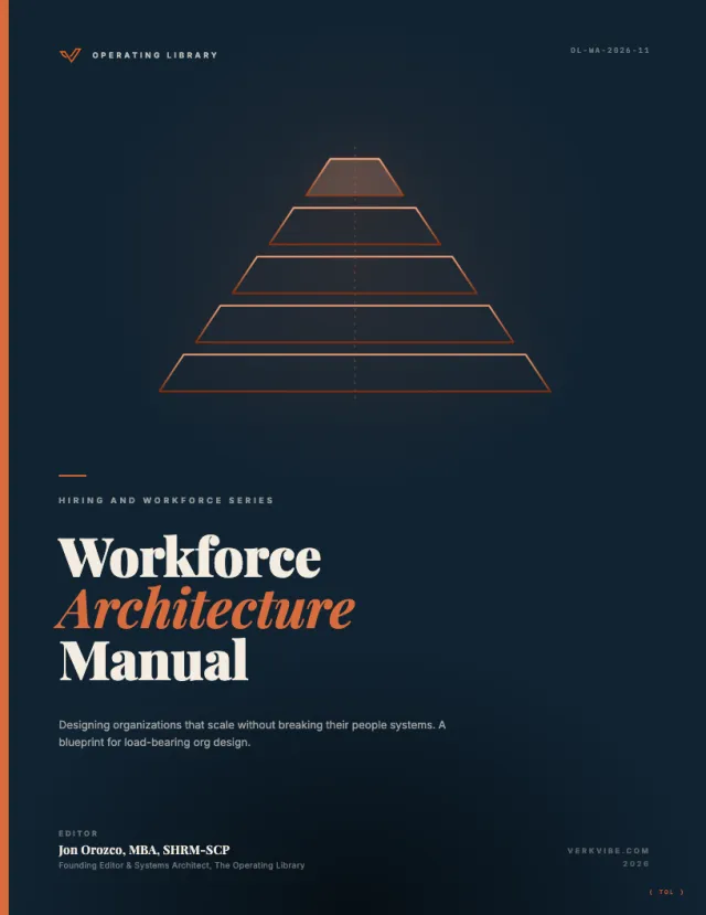 The Workforce Architecture Manual cover