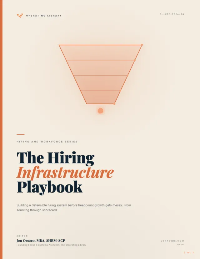 The Hiring Infrastructure Playbook cover