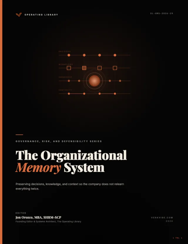 The Organizational Memory System cover