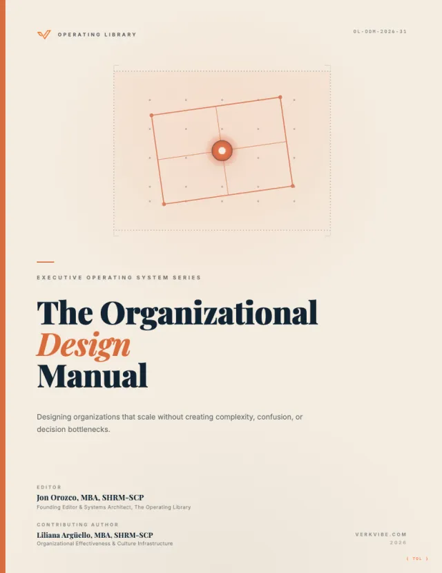 The Organizational Design Manual cover