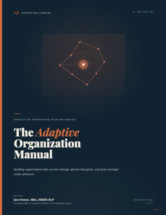 The Adaptive Organization Manual cover