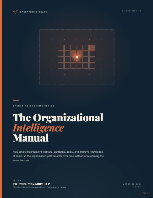 The Organizational Intelligence Manual cover