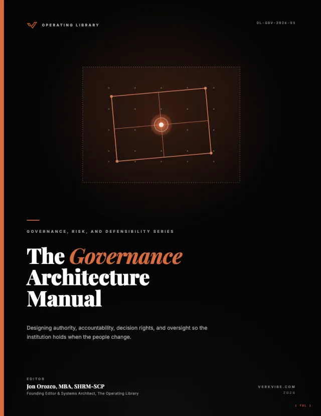 The Governance Architecture Manual cover