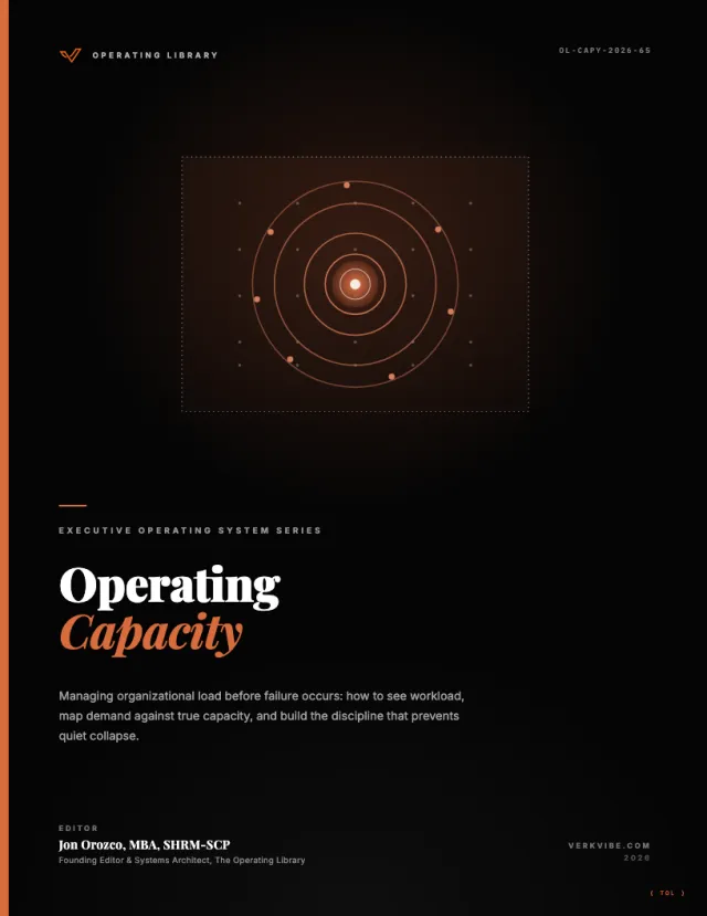 Operating Capacity: Managing Organizational Load Before Failure Occurs cover