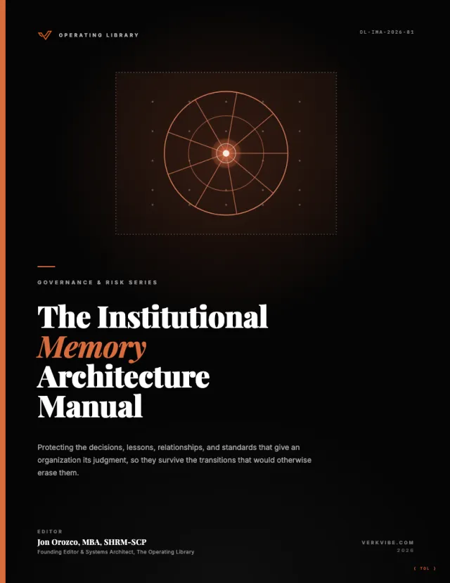 Institutional Memory Architecture: Protecting Knowledge Across Generations cover
