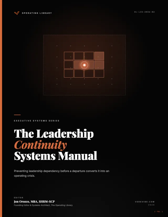 Leadership Continuity Systems: Preventing Leadership Dependency cover