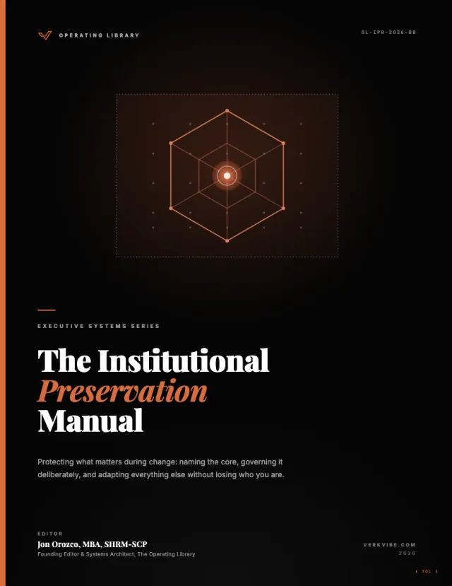 Institutional Preservation: Protecting What Matters During Change cover