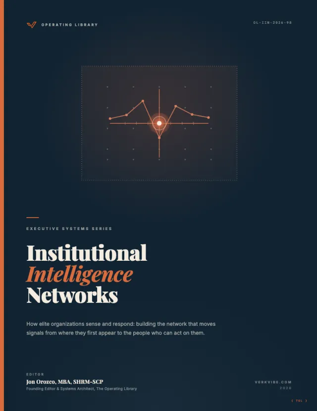 Institutional Intelligence Networks: How Elite Organizations Sense and Respond cover