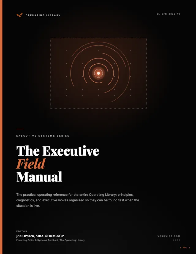 The Executive Field Manual: A Practical Reference for Modern Operators cover